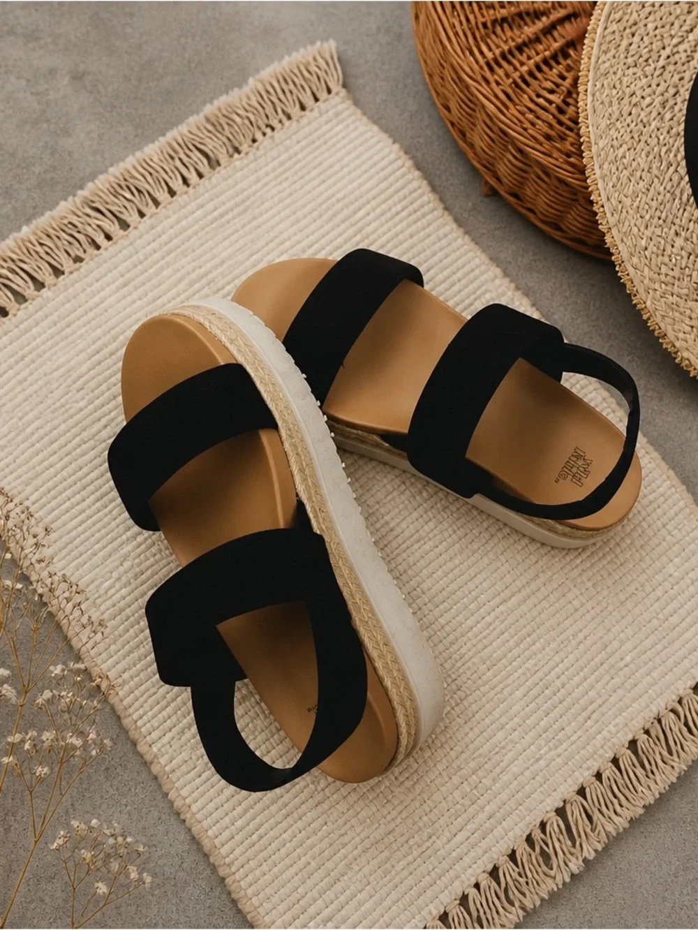Wild Fable Black Platform Espadrille Sandals‎ Size 9.5